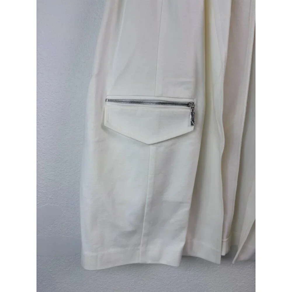 Chico's women's 3 or XL ivory sleeveless collared‎ open front vest jacket NWT